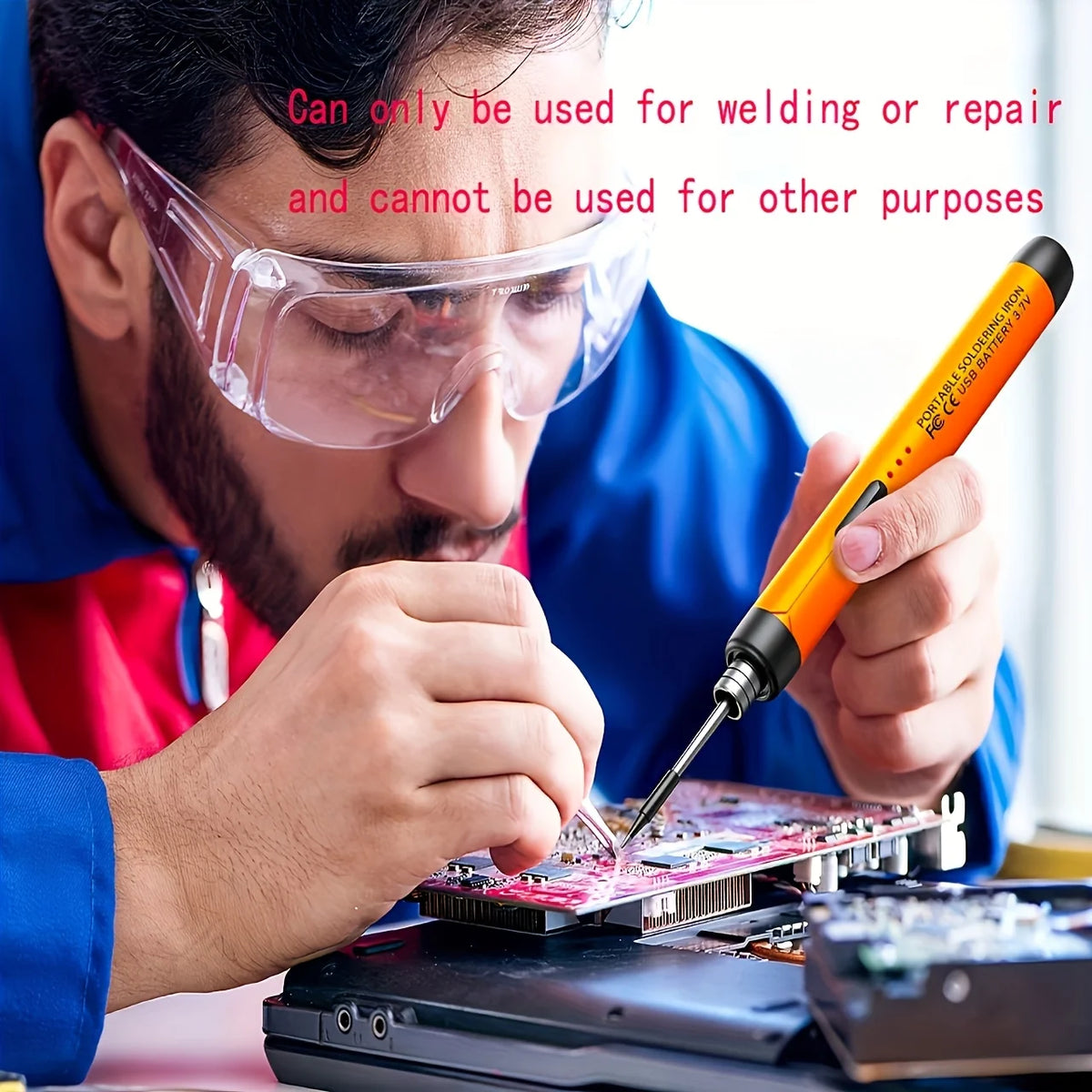 USB/Wireless Soldering Iron with 3-Temperature Settings Incl