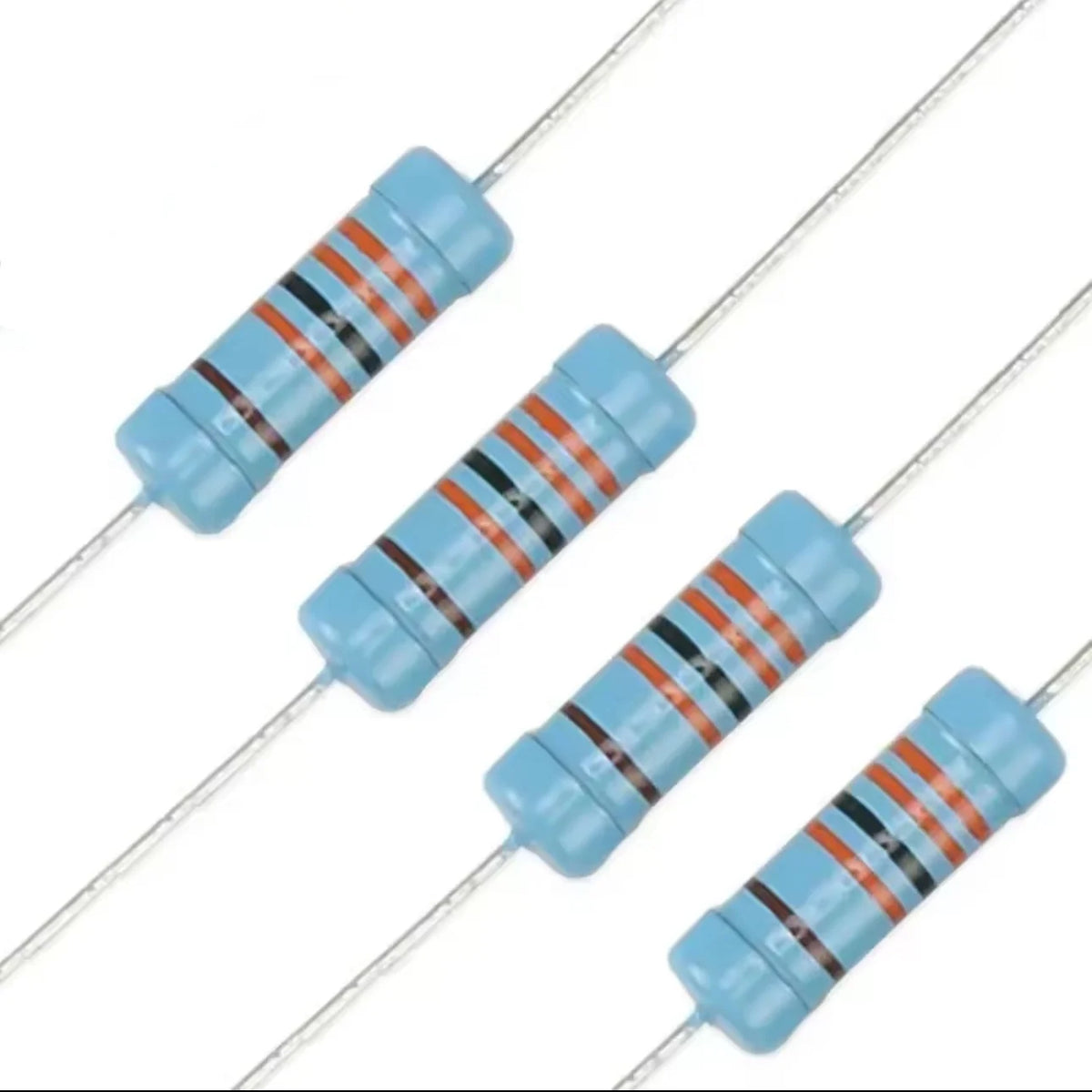 20pcs/lot 3W Metal Film Resistor 1% 0.1R-2.2M 2.2 10 100 150