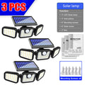 3 Head Solar Lights Outdoor Waterproof Motion Sensor Light 300 Illumination Led Solar Flood Lights Wall Lamp Garden Yard Patio