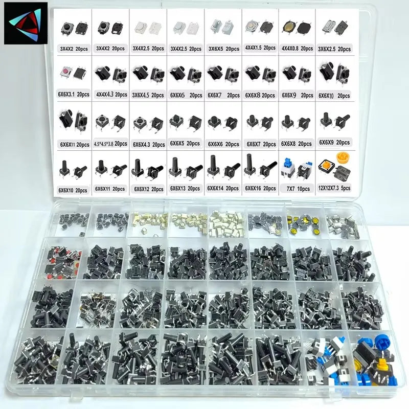 785pcs 42/24/32 Values Tactile Push Button Switch SMD Micro 