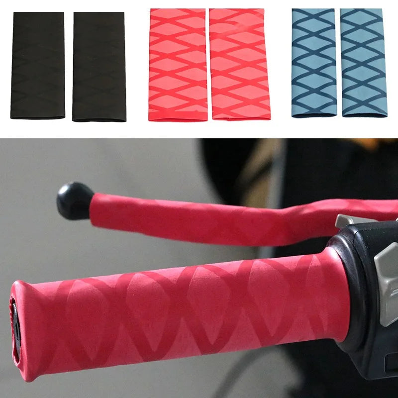 2PCS Non-slip Heat Shrink Tubing Grip Cover Waterproof Motor
