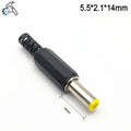 20pcs/10pcs/5pcs 5.5mm X 2.5mm / 5.5mm X 2.1mm DC Power Plugs Male Barrel Connectors Black 5.5 2.5 5.5 2.1