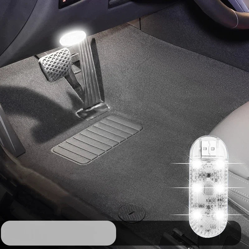 High Brightness LED Touch Light USB Charging Car Interior Lighting Magic Sticker Ambient Lamp With Strobe Mode For Multi-color
