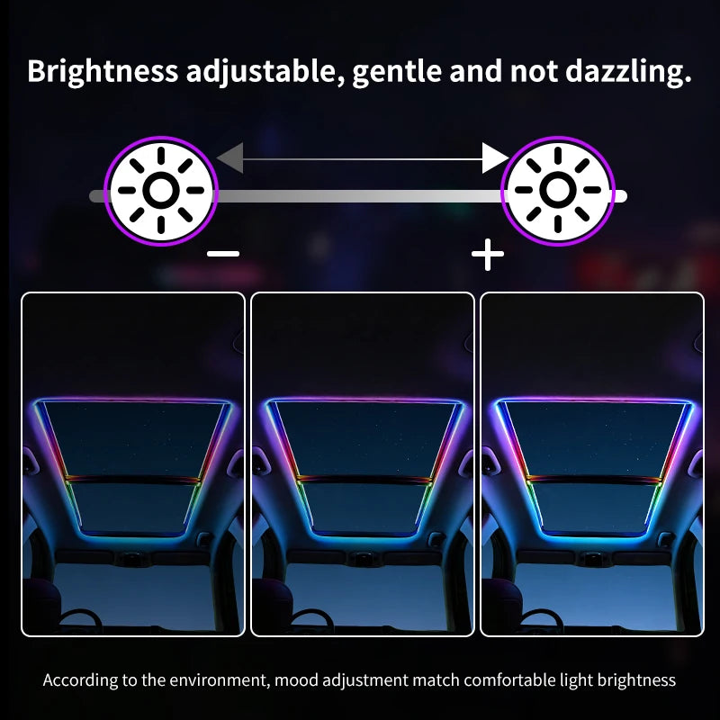 2026 Sunroof LED Strip Ambient Lamp Remote APP Control USB S