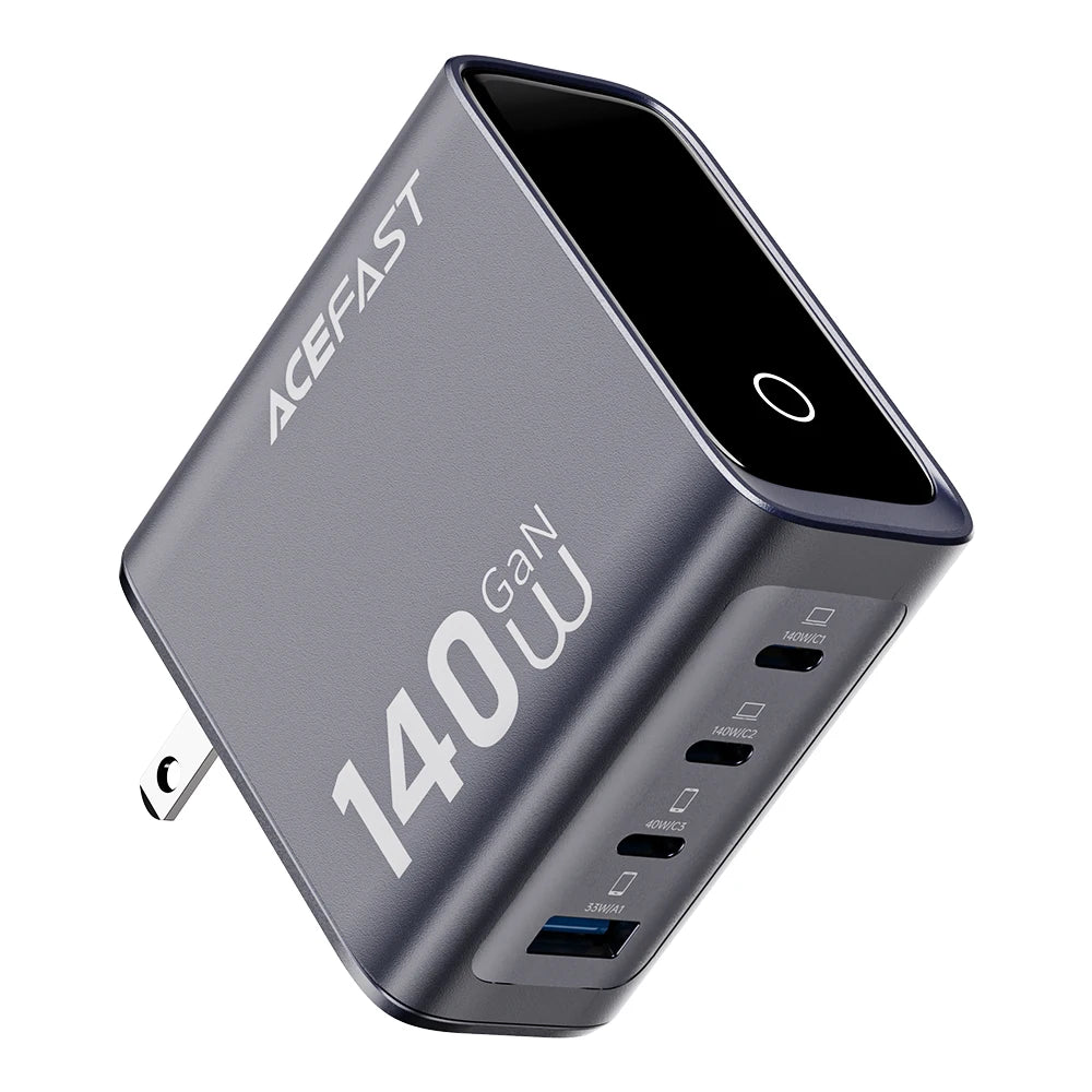 ACEFAST US Plug GaN 140W Fast Charging Phone Charger LED Dis