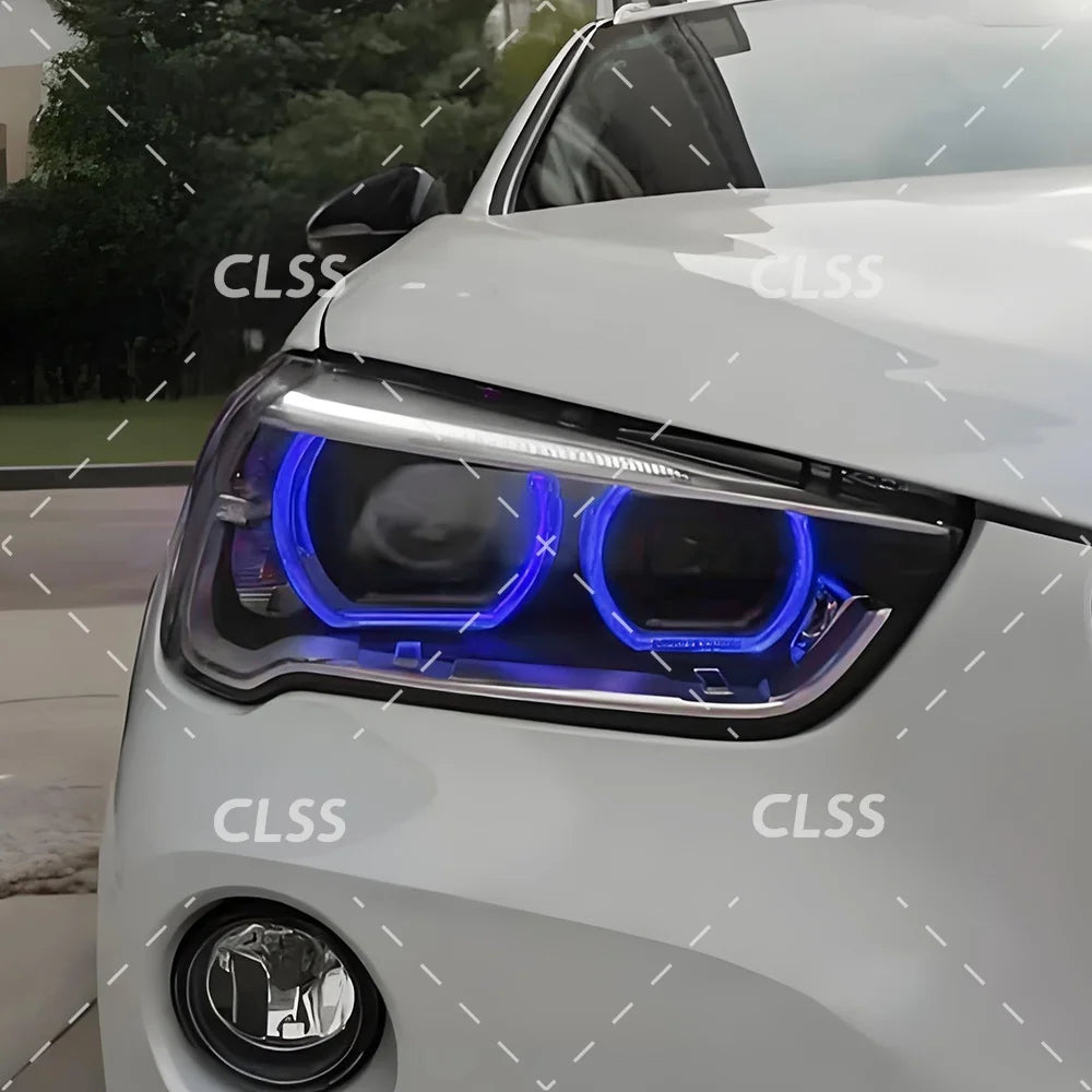 Angel Eye DRL Board 63117428791 For BMW X1 F48 F49 X2 F39 2016-2019 Yellow Blue Amber LED Headlight Daytime