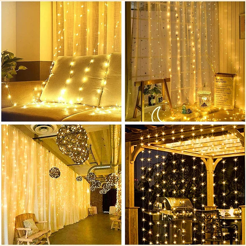3M LED Lights String Fairy Decoration USB Holiday Curtain Ga