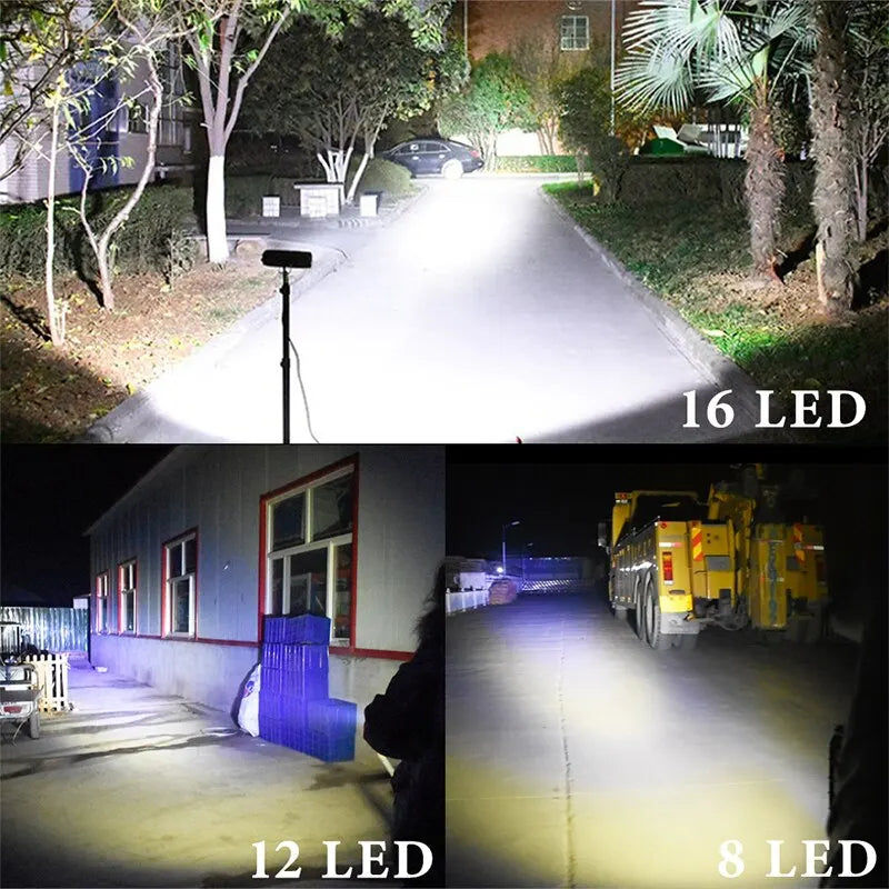 Motorcycle Headlight 8/12/16 LED Driving Lights Waterproof A