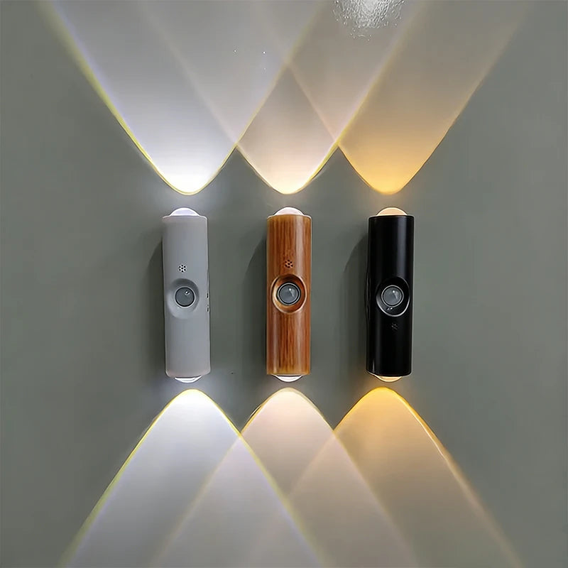 New Dual Head Motion Sensor Wall Lights Indoor Space Decor L