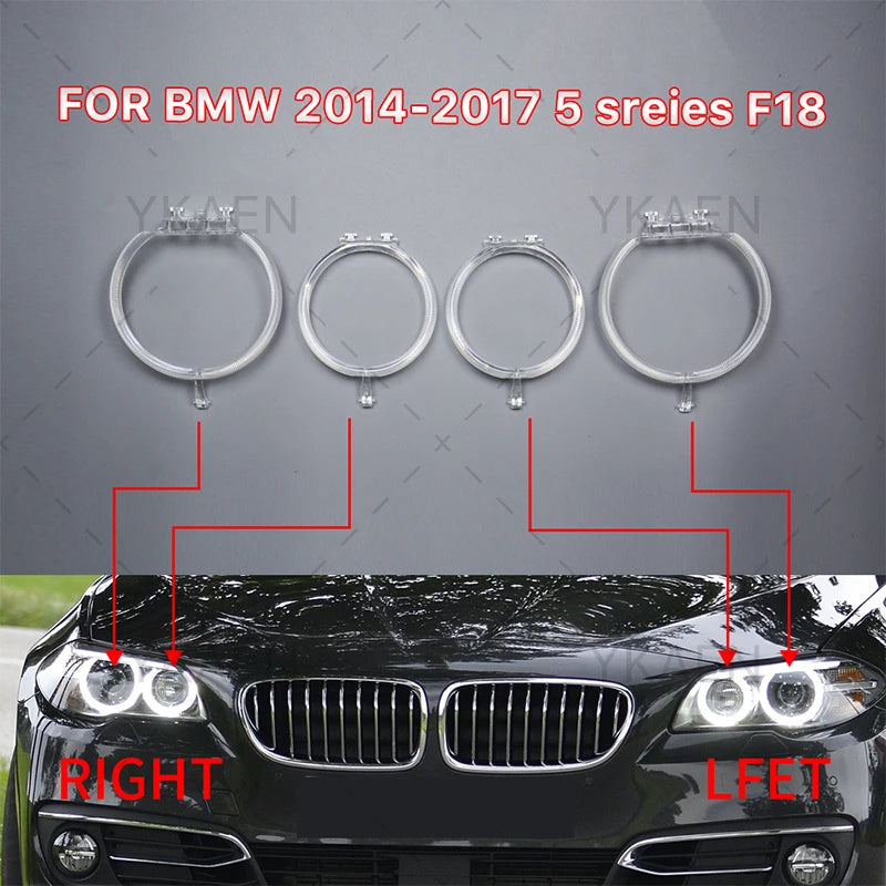 Angel Eyes DRL Light Guide Tube Plate Strip Bar For BMW 5 Series F10 F18 2014-2017 Headlight Daytime Running
