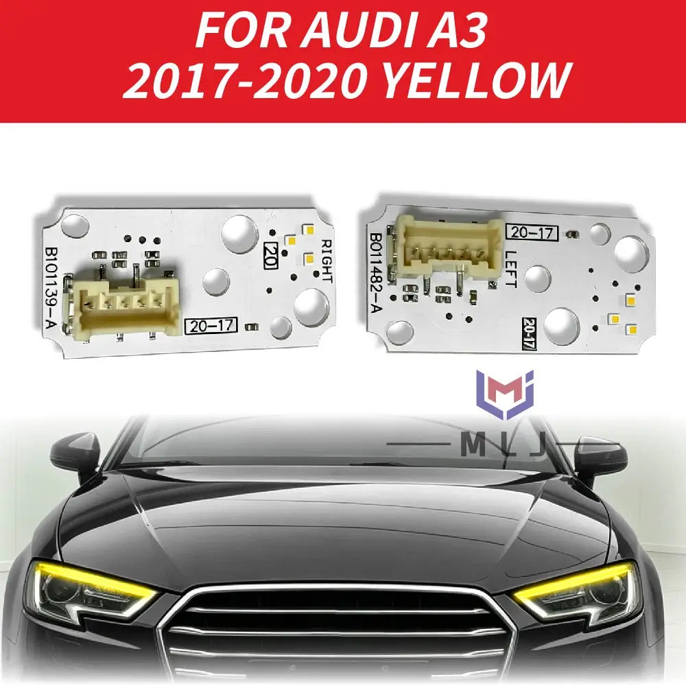 lamp Light Source LED DRL Board Yellow Angel Eye Light Chips PCB Replacement Spare Parts for Audi A3