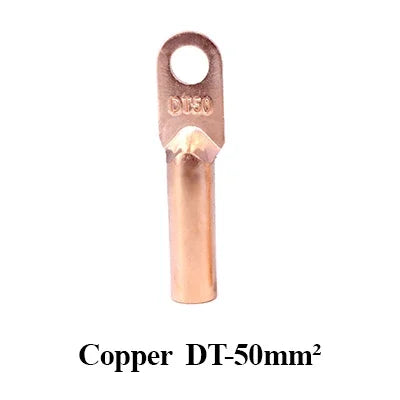 Wire Crimp Connector Car Auto Copper Terminal Block DT-10/16/25/35/50 Battery Cable Crimp Terminals Soldered Copper Crimp Lugs