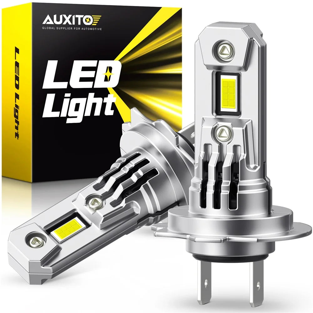 AUXITO 2Pcs Car H7 LED Headlight Bulb Mini Turbo LED High Lo