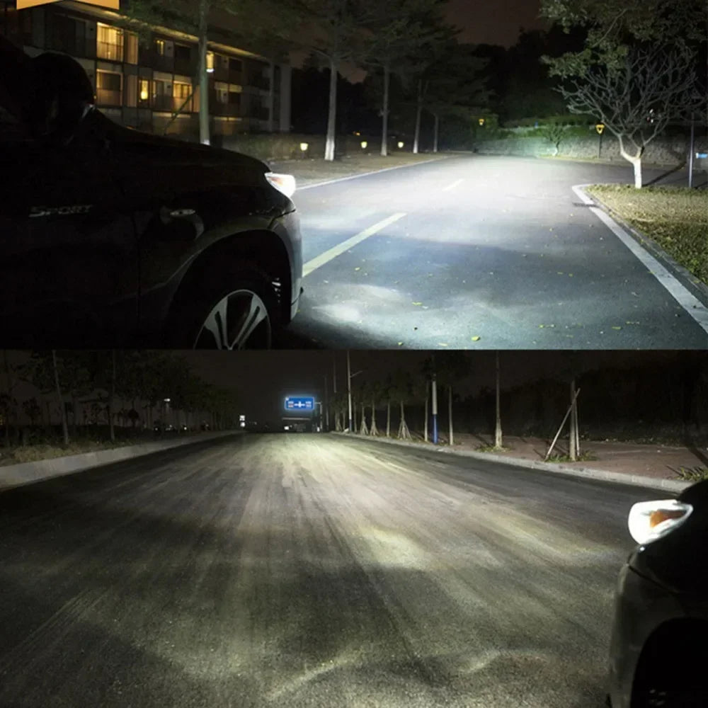 2Pcs Car Super LED Bulbs White 12V H1 H4 H7 Headlamps Kit 10