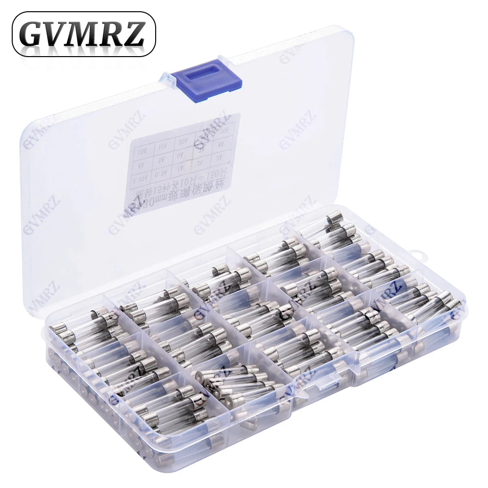 150PCS 15Values 6 30 Glass Tube Fuses Car Glass Tube Fuses A