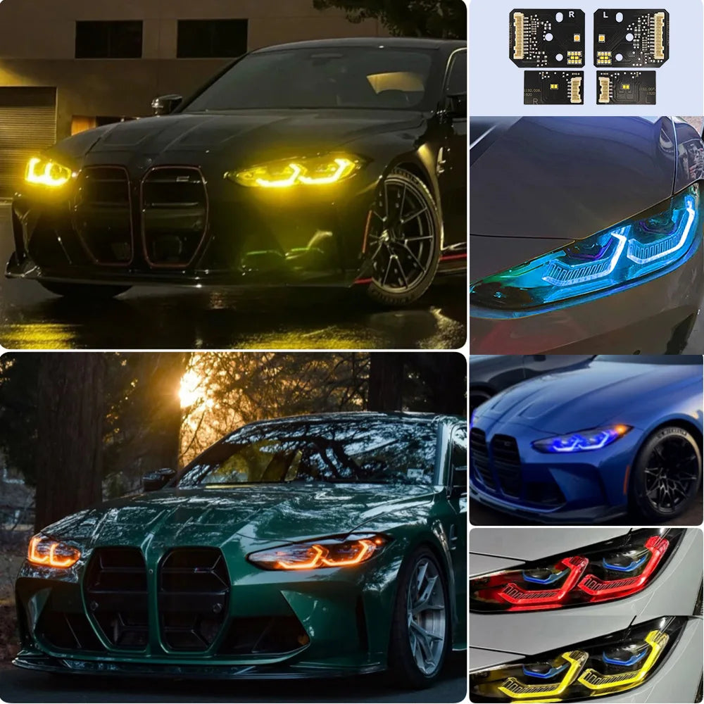 DRL Boards For 2021-2023 BMW G22 G23 G26 G80 G82 G83 M3 M4 Laser Headlight Daytime Running Light Amber Yellow