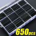 Black Heat Shrink Tube Kit Thermoresistant Tubing Shrink Wir