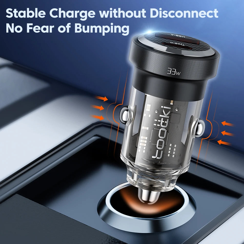 Toocki PD 33W USB Car Charger Fast Charge For iPhone 15 14 1
