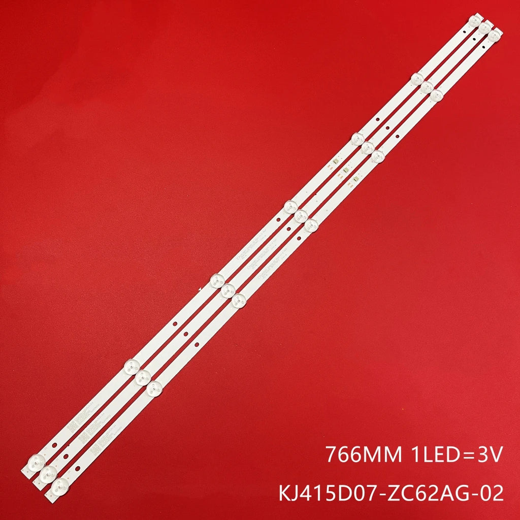 LED Backlight Strip for 3pcs led backlight for KJ415D07-ZC62AG-02 303KJ415031 765mm 7Led 3V Blackton Bt