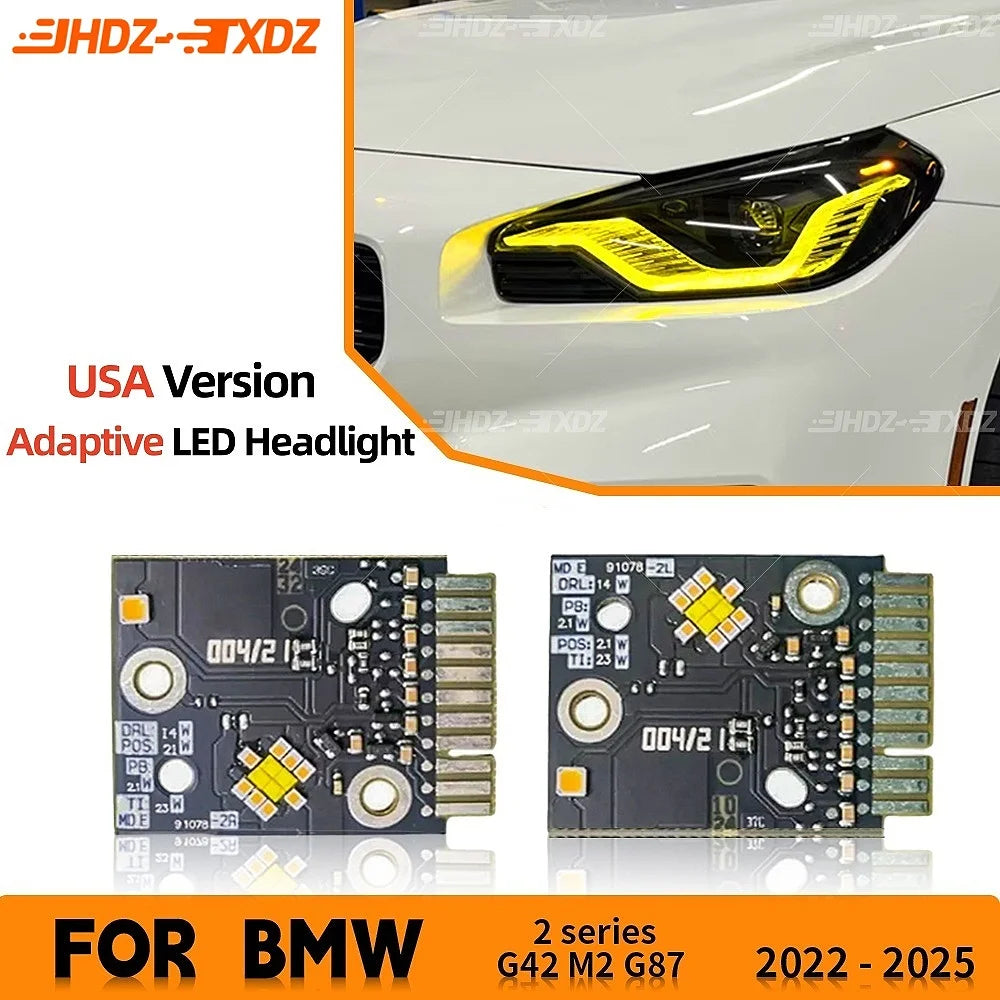Angel Eye LED Boards DRL For BMW 2 Series M2 G87 G42 M240i 230i 2021-2024 US Adaptive LED Headlight Daytime