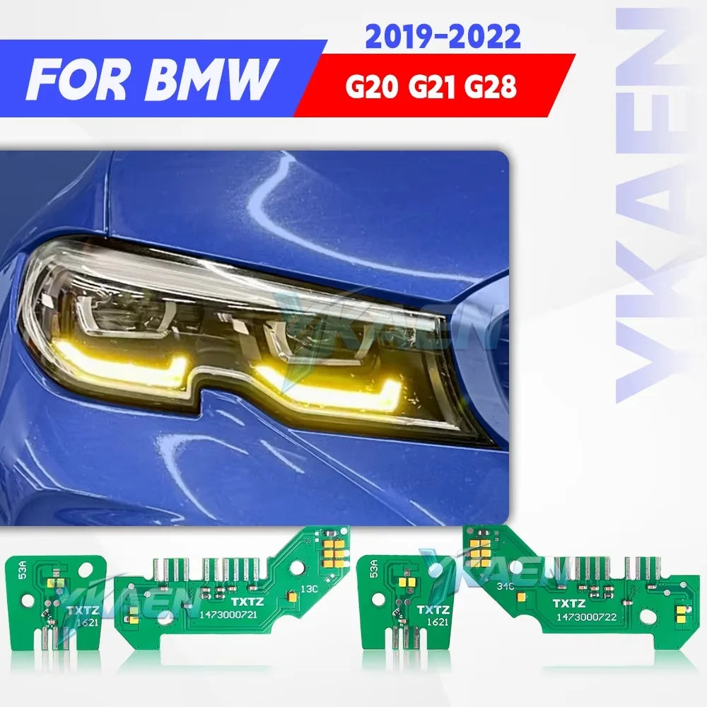 Angel Eyes DRL Boards For BMW 3 Series G20 G21 2019-2022 LED Headlight Daytime Running Light Module Blue Red