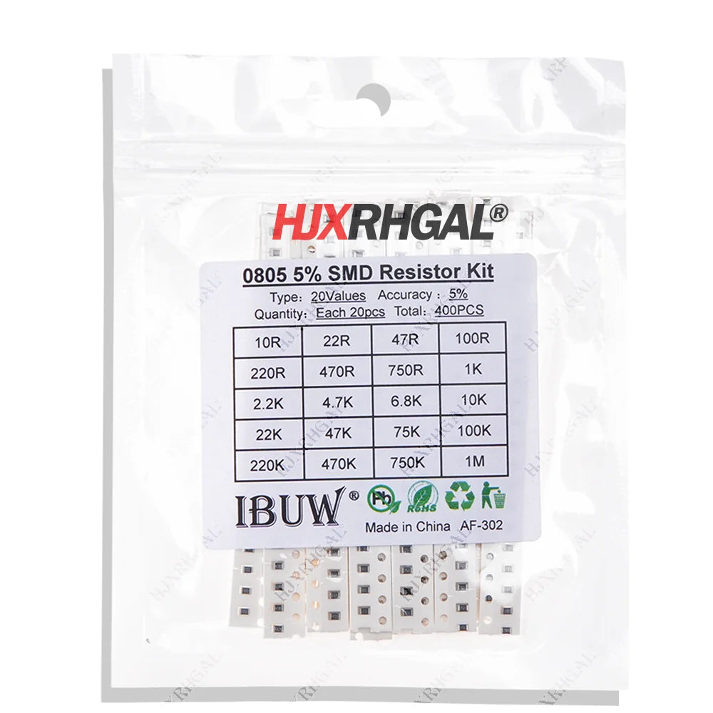 10/20/33/60/80 Values SMD Resistor Kit Assorted Kit 10ohm-1M