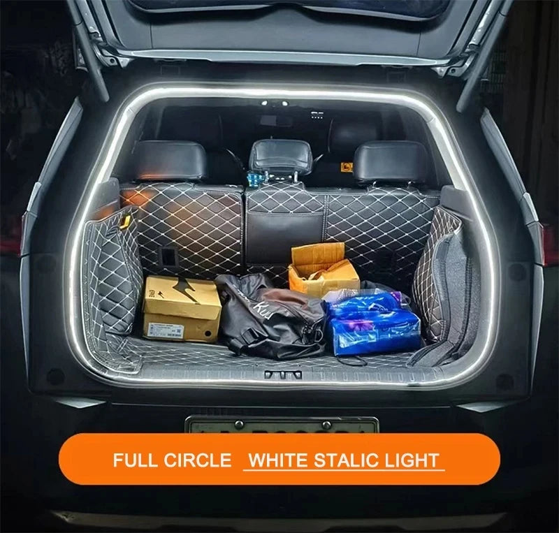 For MG ZS HYBRID+ 2025 2026 Car Boot Luminous Trunk LED Light Strips Waterproof Flexsible Car Accessory