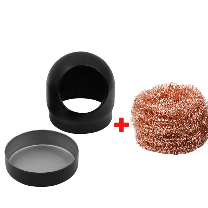 Metal Wire With Stand Set Welding Desoldering Soldering Solder Iron Tip Dross Cleaner Cleaning Steel Ball Mesh Filter Tin Remove