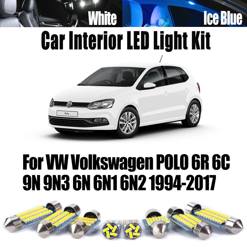 LED Interior Light Kit for VW 1994-2017 - Canbus Error-Free Interior Bulbs