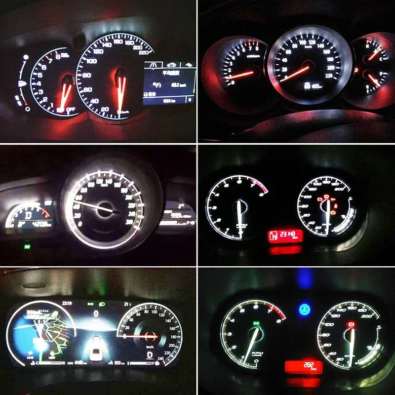 10pcs T5 W3W LED Bulb 3014 2SMD Super Bright Car Interior Da