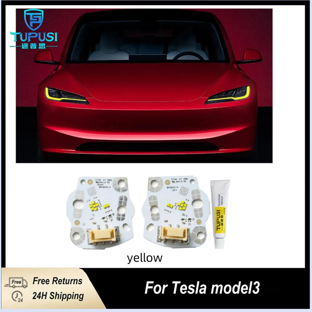 DRL Boards For Tesla Model 3 2024-UP Refit Daytime Running Light Chip Module LED Headlight