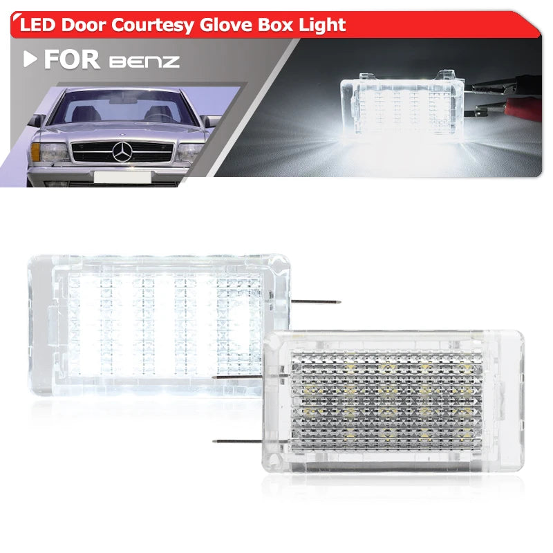 For Benz W126 C126 1979-1991 OEM Upgraded White LED Door Cou