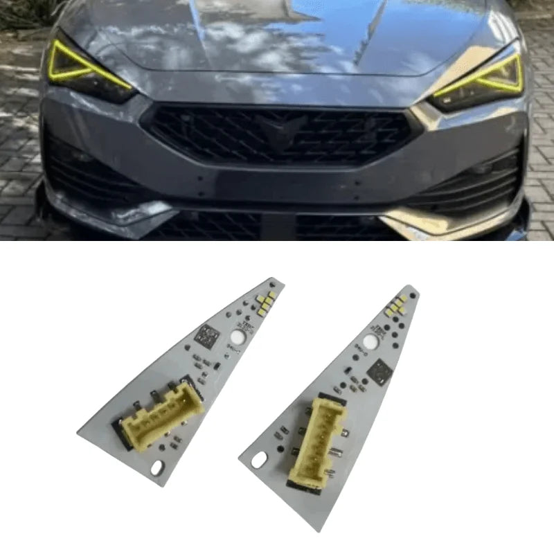 LED Headlight Angel Eye DRL Board Chip For 2021 2022 SEAT Leon Formentor Cupra 5FJ941475 OEM Daytime Running