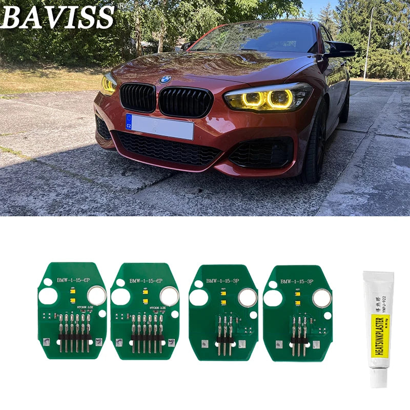 DRL LED Modules Set for 1 Series F20 F21 LCI Adaptive LED Headlight 2016 to 2019 CSL Yellow DRL Led Modules