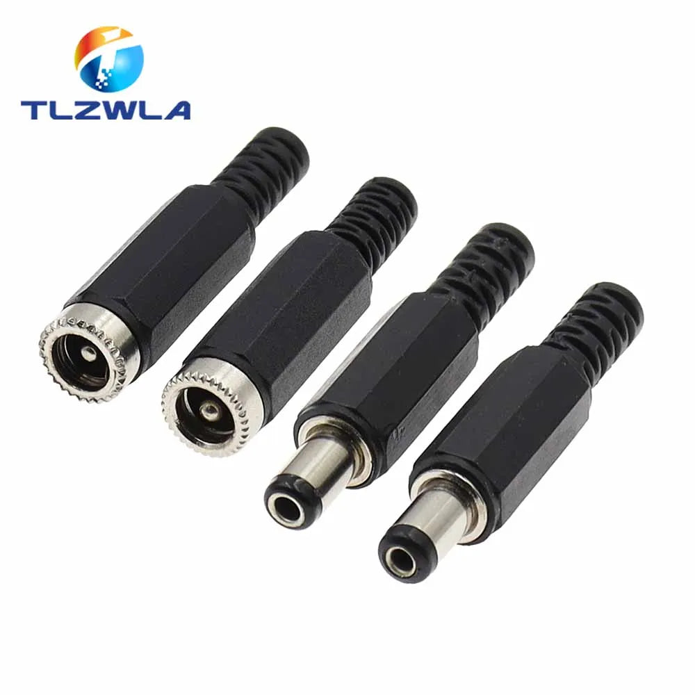 10PCS 24V 12V 3A Plastic Male Plugs + Female Socket Panel Mo