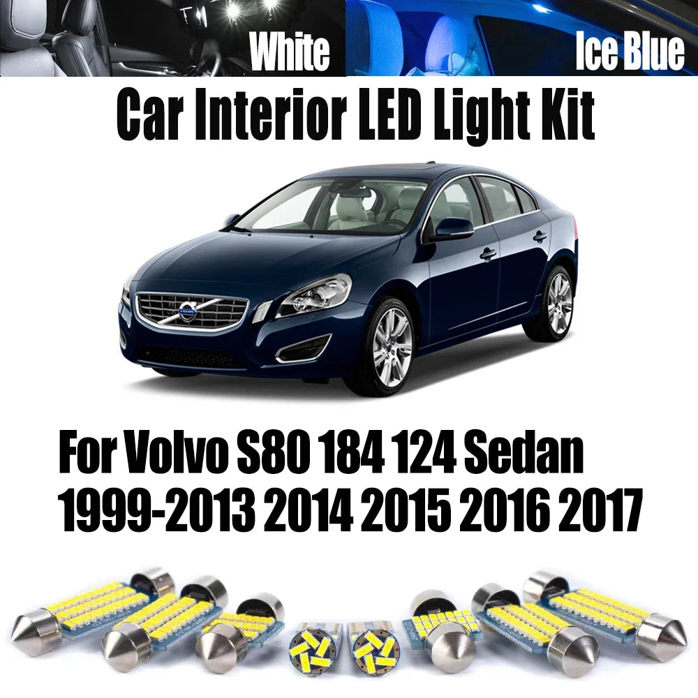 LED Interior Light Kit for Volvo S80 1999-2016 - Canbus Error-Free Interior Bulbs