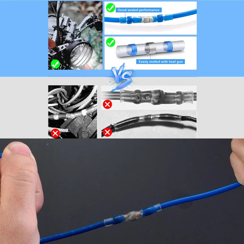 26-10AWG Wire Connector Heat Shrink with Solder Splices Wate