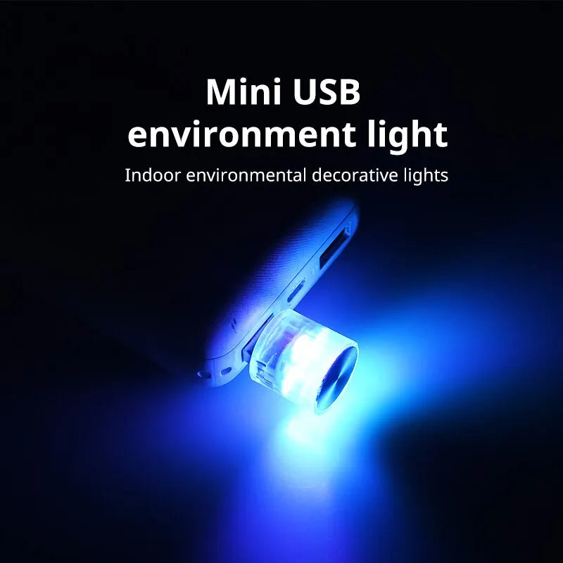 Car Mini USB LED Ambient Light Decorative Atmosphere Lamps f