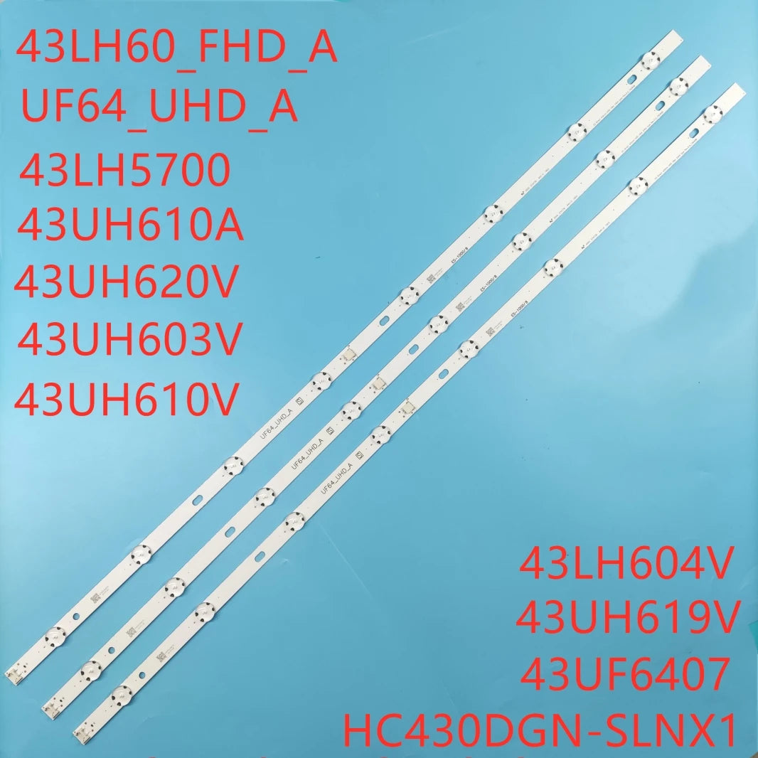 LED Backlight Strip for 3pcs x 43 inch LED Backlight for 43uh610A 43UF640V 43uh619v 43UH610V 43UH6030 UF64