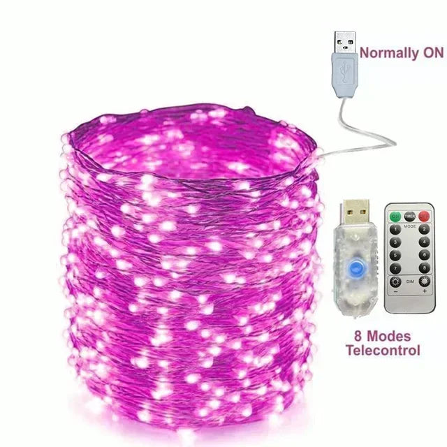5M/10M/20M/30M USB Led String Light 8Mode Remote Control Lights Fairy Garlands Wedding Christmas Holiday Decor Lamps New Year