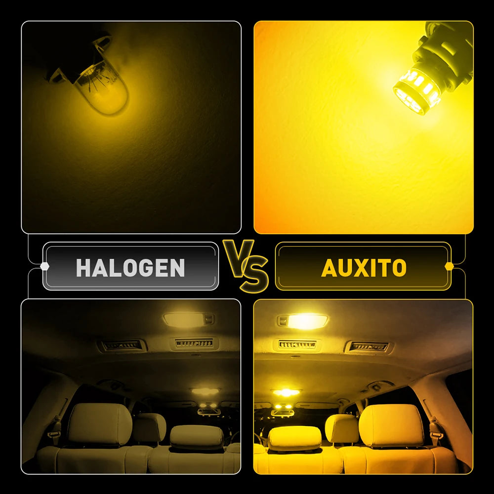 AUXITO 2Pcs Car Light T10 Led Yellow Position Side Marker Pa