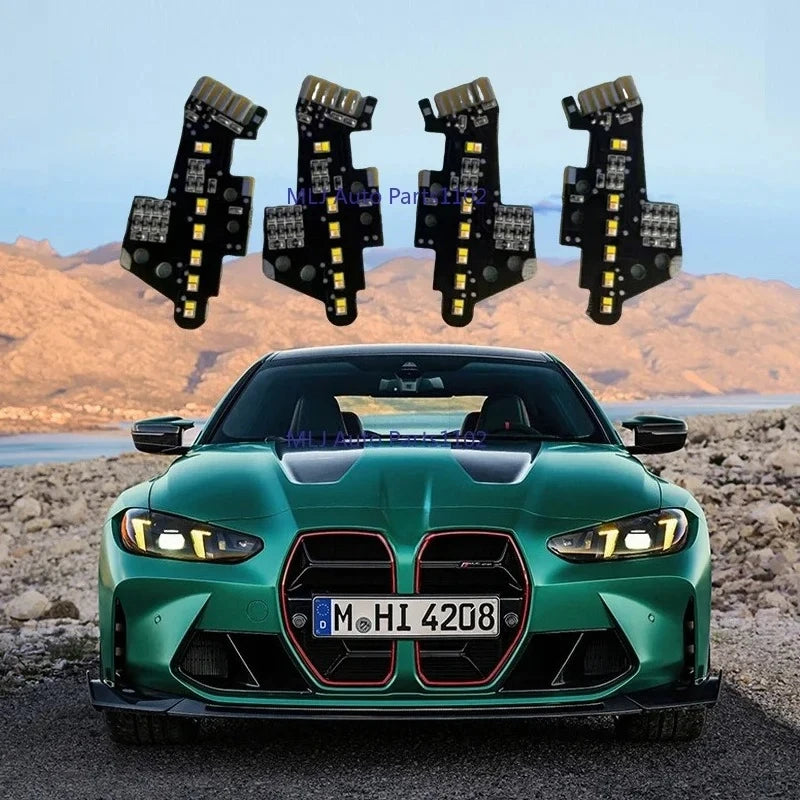 headlight yellow LED angel eye daytime turn signal module lemon yellow eye light board for BMW G22 G82 G26