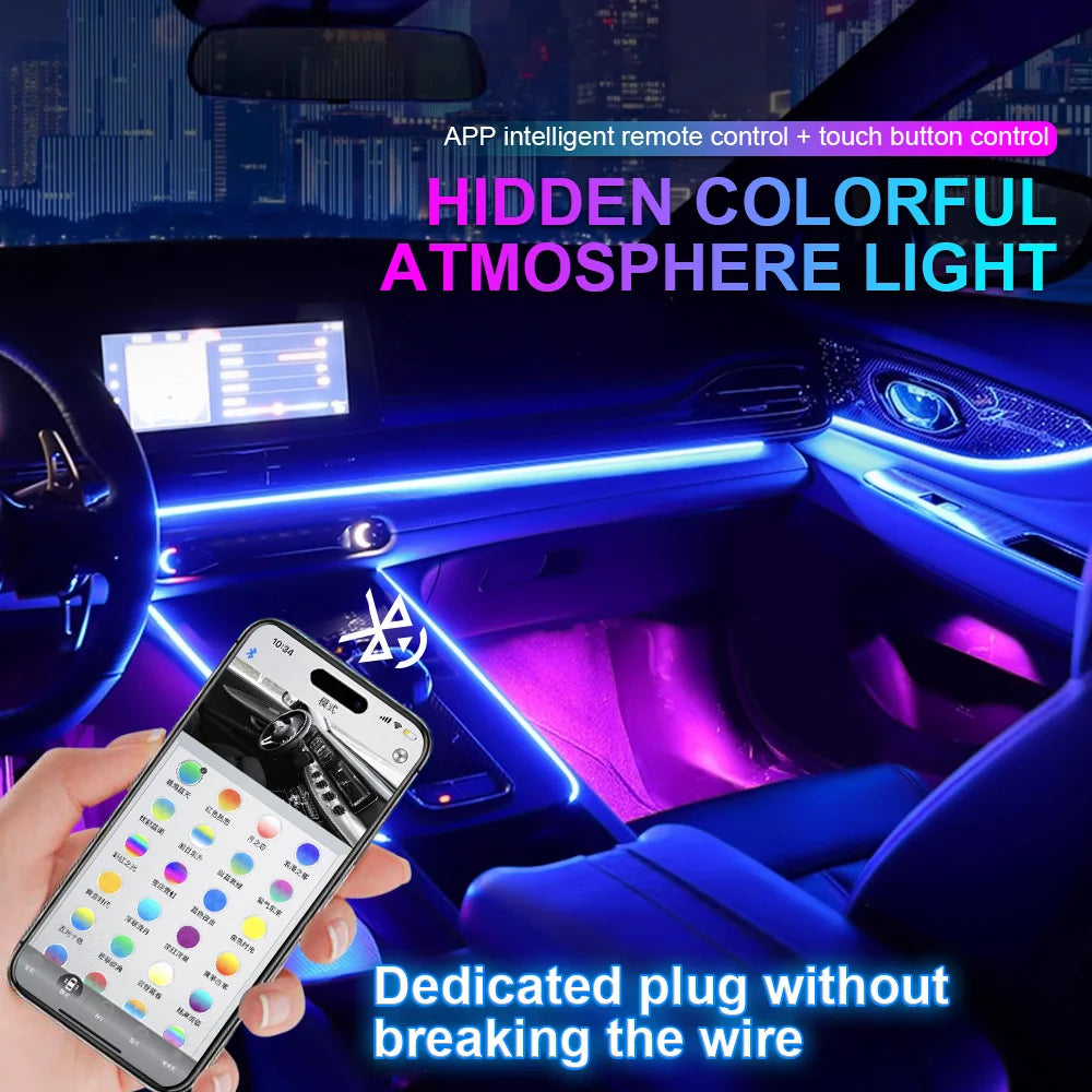 Dual Zone 18/22 in 1 Ambient Light Parts 64 Colors RGB Main 