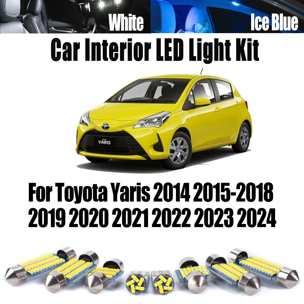8-Piece LED Interior Light Kit for Toyota 2015-2019 - Canbus Error-Free Interior Bulbs