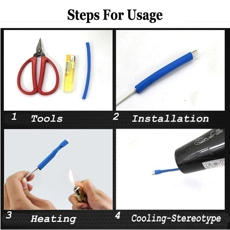 580/328/127PCS Heat Shrink Tubing Wrapping Kit 2 1 Shrinkabl
