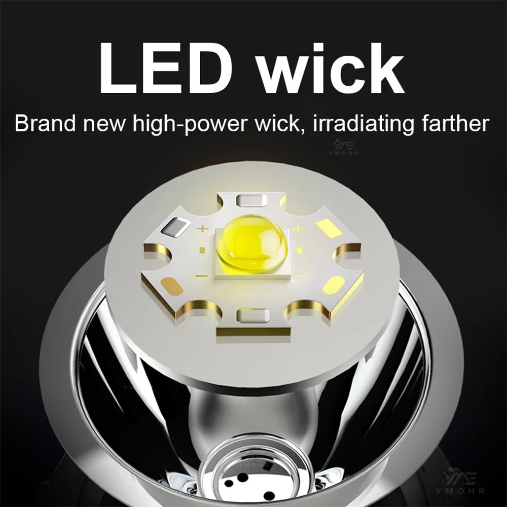New Rechargeable LED Diving Headlamp Strong Light 50M Profes