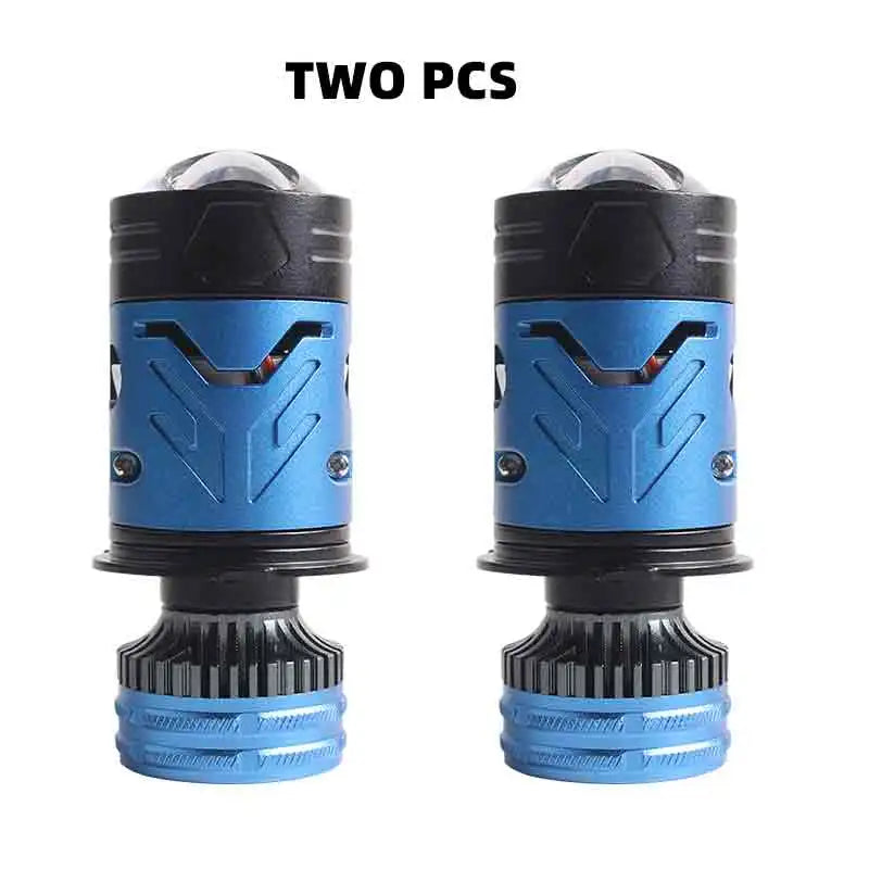 SANVI 2PCS Hyperboloid Mini H4 Bi LED Projector Lens Auto Headlight Turbo Lamps Plug and Play 40000LM 140W Motorcycle Light