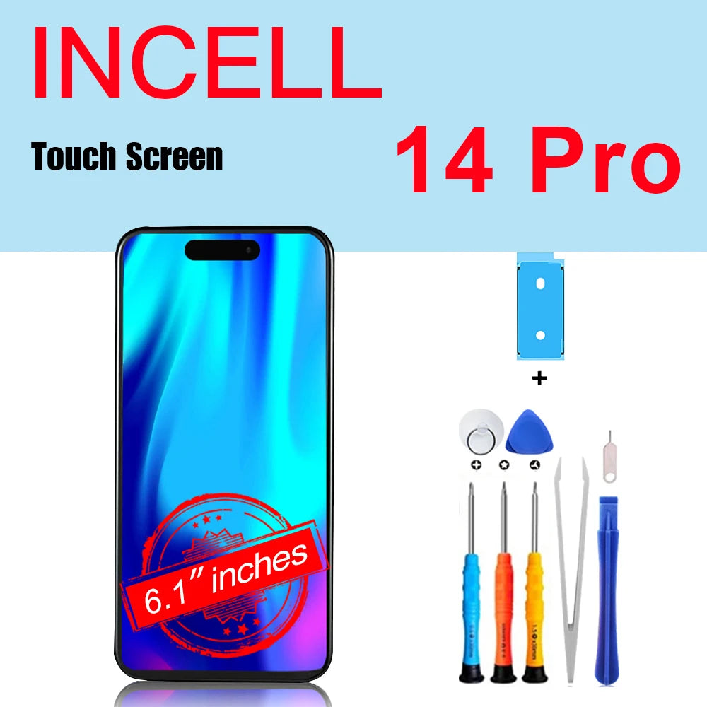 PINZHENG High Quality Screen INCELL LCD OLED For iPhone 14 Pro 15 Plus 13 Pro Max Display For iPhone Replacement With Tools