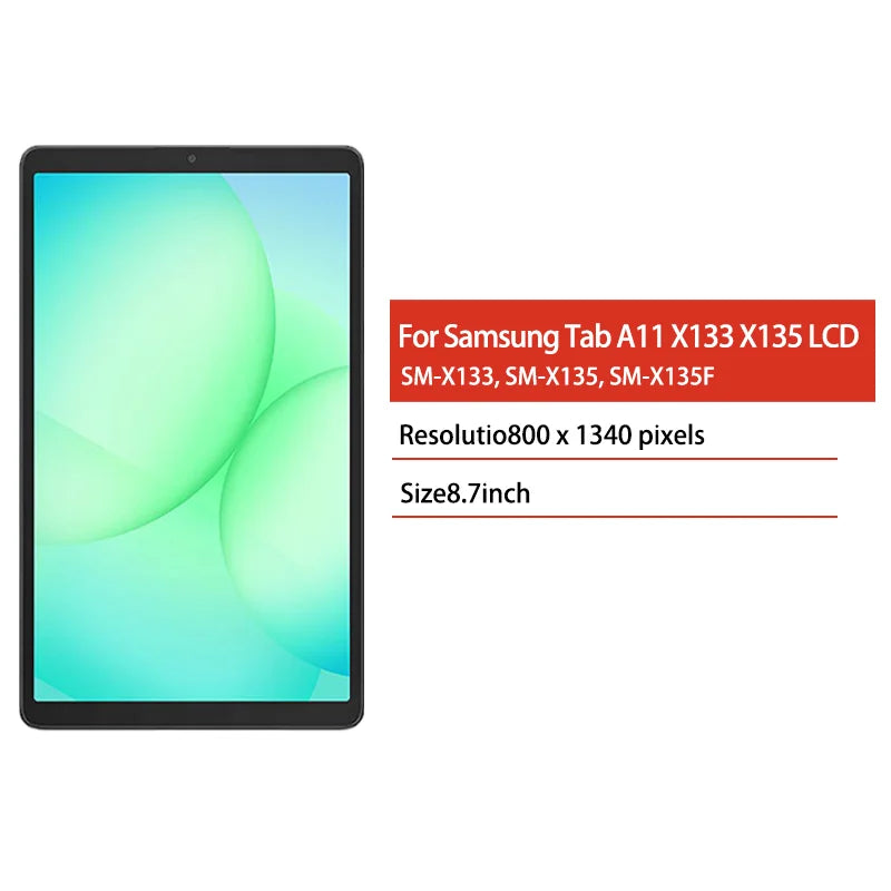 8.7 Inch For Samsung Tab A11 X130 X133 X135 LCD Display Touc