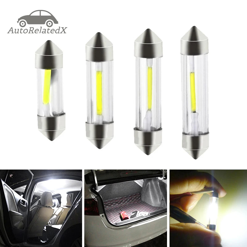 2PCS/4PCS 31 36 39 41mm Sv8.5 C5w C10w Led White Festoon Led